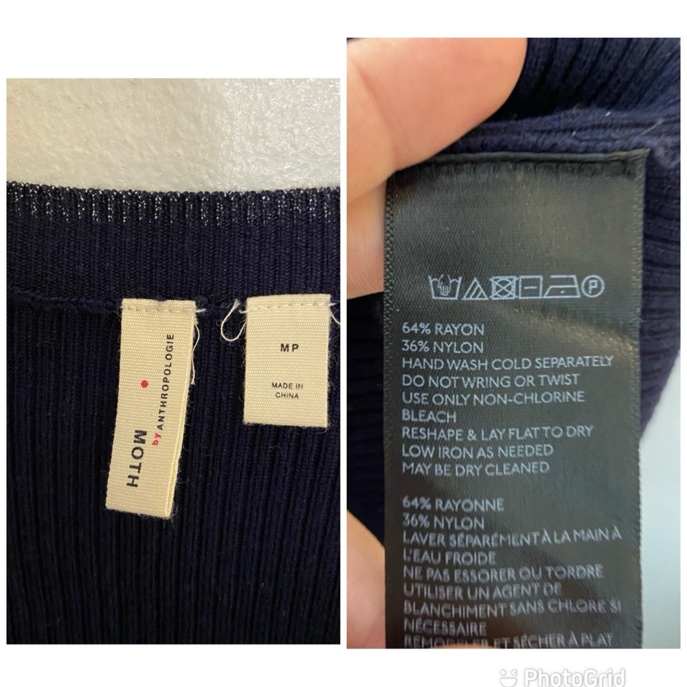 Moth by Anthropologie Women's Medium Petite‎ V-neck Sweater - Picture 9 of 9